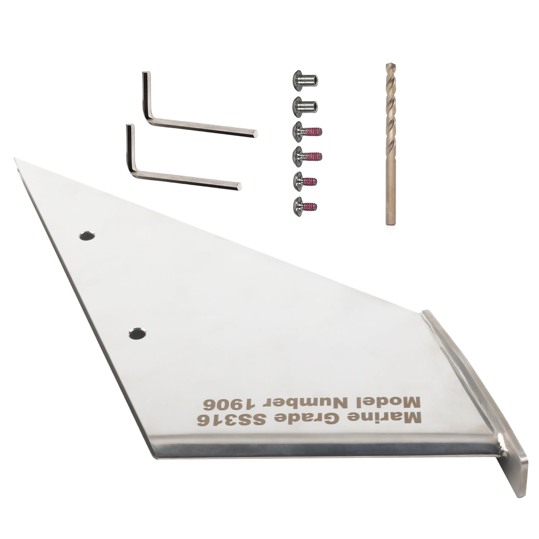 JLM Marine Skeg Guard model 1906 - kit contents