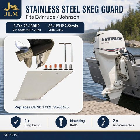 Skeg Guard for Evinrude Johnson E-TEC 75-130HP 20in (Replaces 27121)