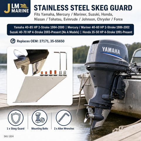 Skeg Guard for Yamaha Mercury Suzuki 40-85HP 2-Stroke (Replaces 27171)