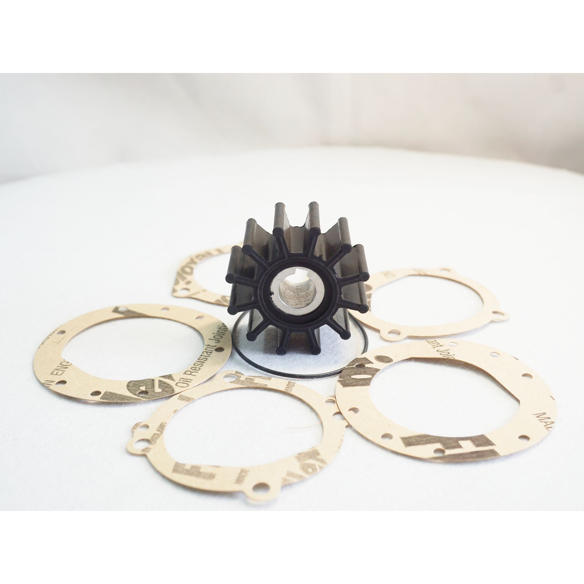Flexible Rubber Water Pump Impeller 18838-0001 – 12 Blade Neoprene 62.5 mm Key Drive – Fits Johnson 09-701B-1
