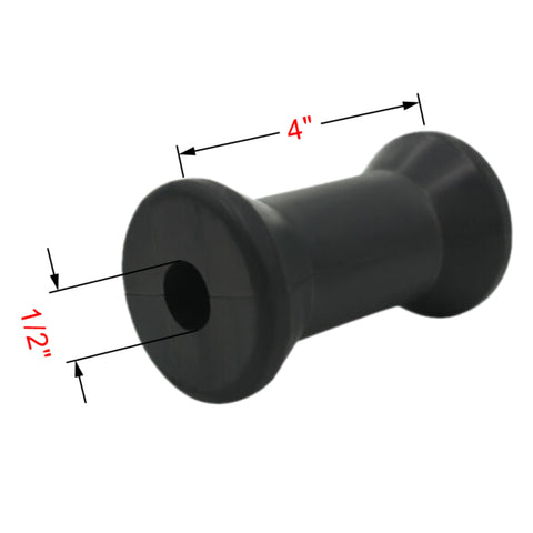 4" Boat Trailer Spool Roller by 1/2" Shaft