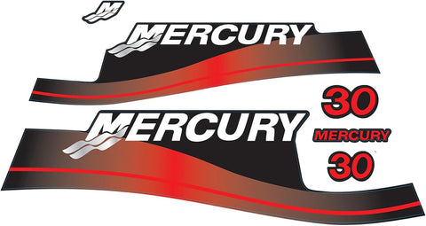 2002-2005 MERCURY Outboards 30 hp decal set Red