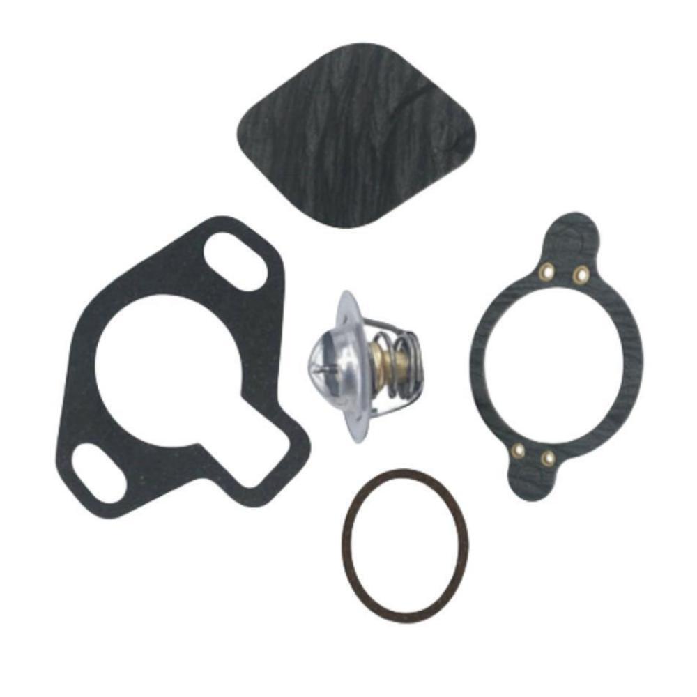 photo thermostat kit 160 for mercruiser v6 v8 4.3l 5.0l 5.7l 7.4l 8.2l q5 807252q5 with flange gasket circular gasket diamond gasket and o-ring