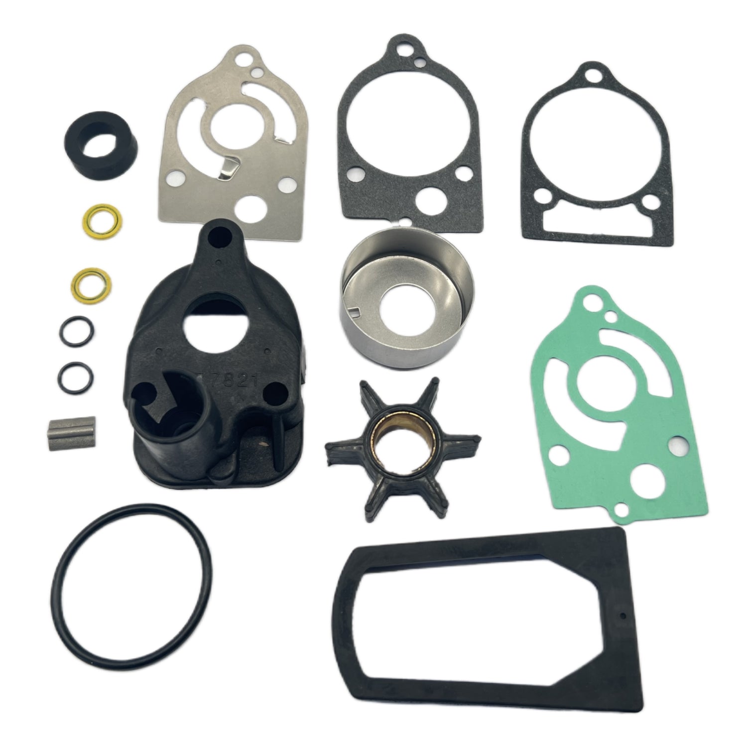Water Pump Impeller Kit without Housing for Mercury Mariner / BRP Johnson / Evinrude 46-77177A3 JLM Marine