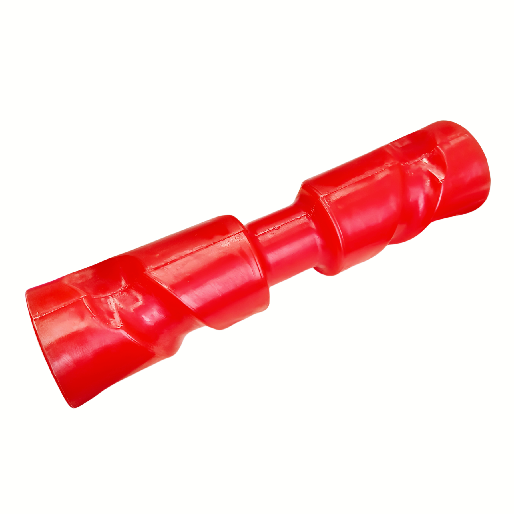 12 Inch Self Centering Keel Roller Red by 5/8 Inch Shaft