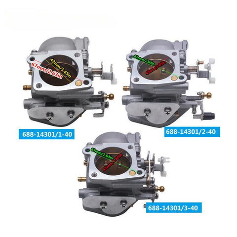 Carburetor for Yamaha 75 85HP 2 stroke 688-14301 JLM Marine