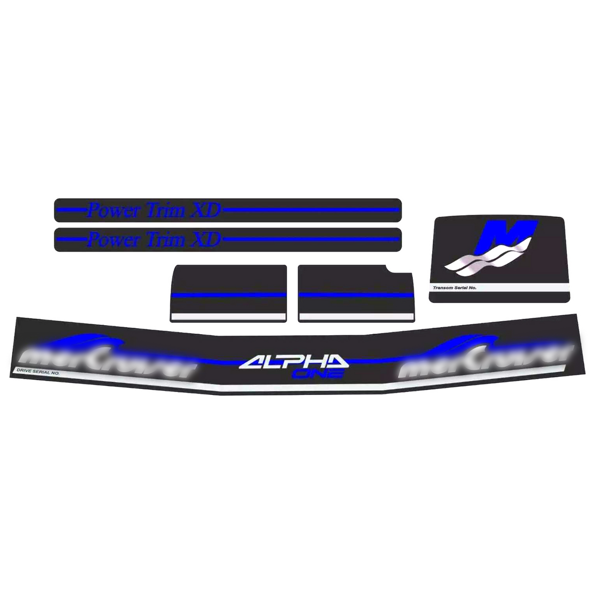 MerCruiser Alpha One Gen 2 Drive Engine Rams Decal Sticker Set – Fits MerCruiser Alpha One Generation II 1998+ (Replaces 37-861431A98)