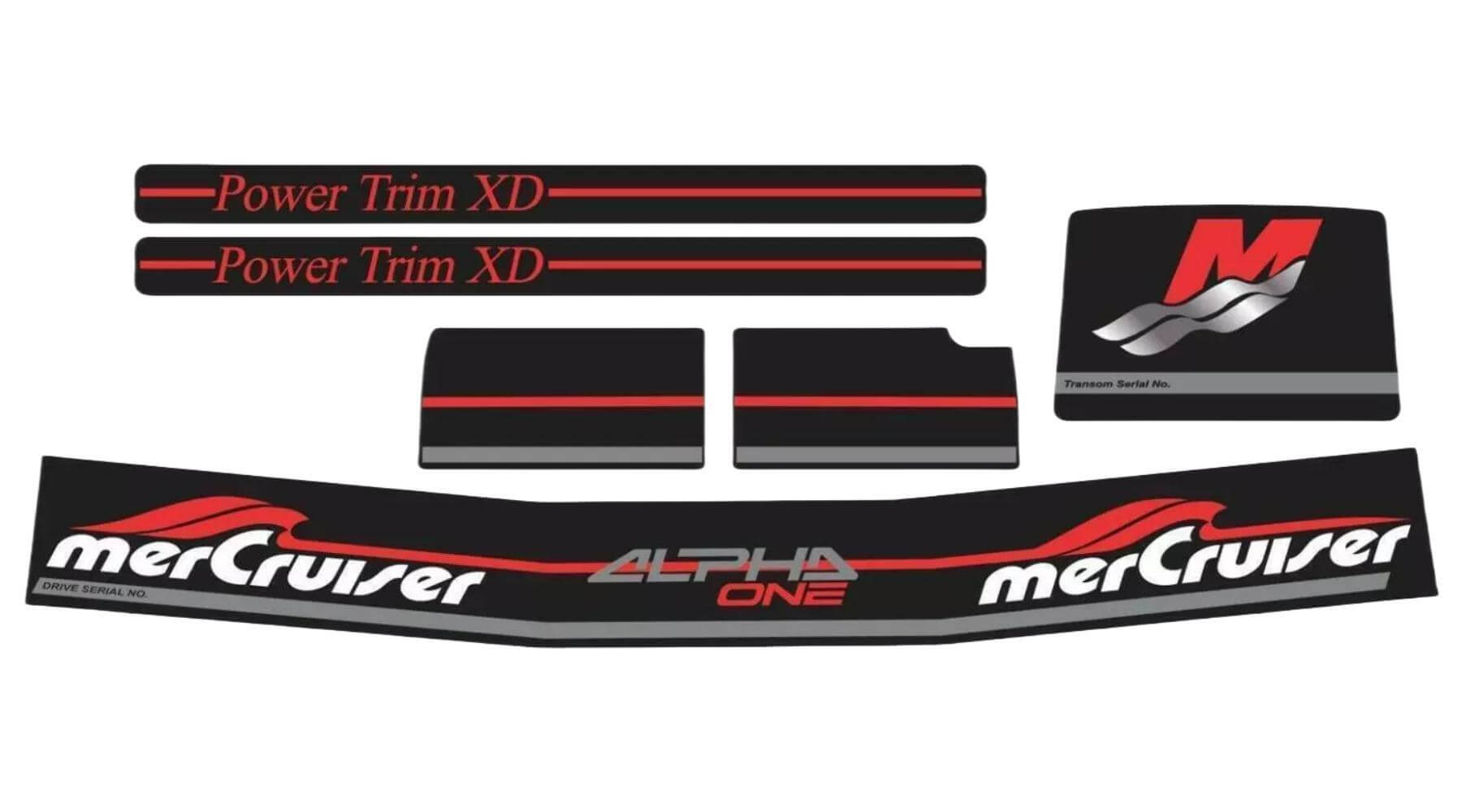 Engine Kit Sticker MerCruiser Alpha One Gen 2 Red Rams Decal Sticker Set - Professional ...