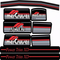 Red Aries Sticker Set Decal – Fits Mercruiser Alpha One Gen 1 1983–1990 (Replaces 37-13682A90)