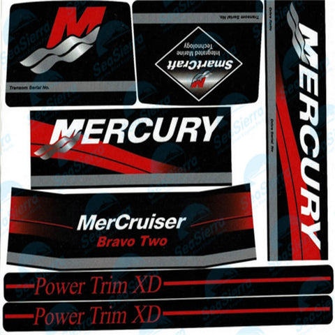 MerCruiser Bravo Two Engine Drive Red Rams Decal Sticker Set – Fits MerCruiser Bravo Two Models (Replaces 37-13722A90)