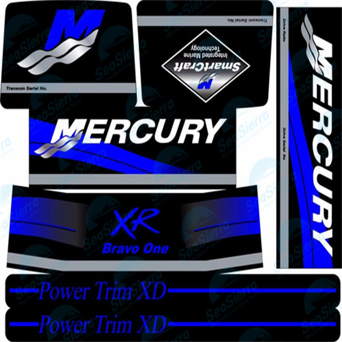 Rams Sticker Set – Fits Mercruiser Blue Bravo One (Replaces 37-15167A90)
