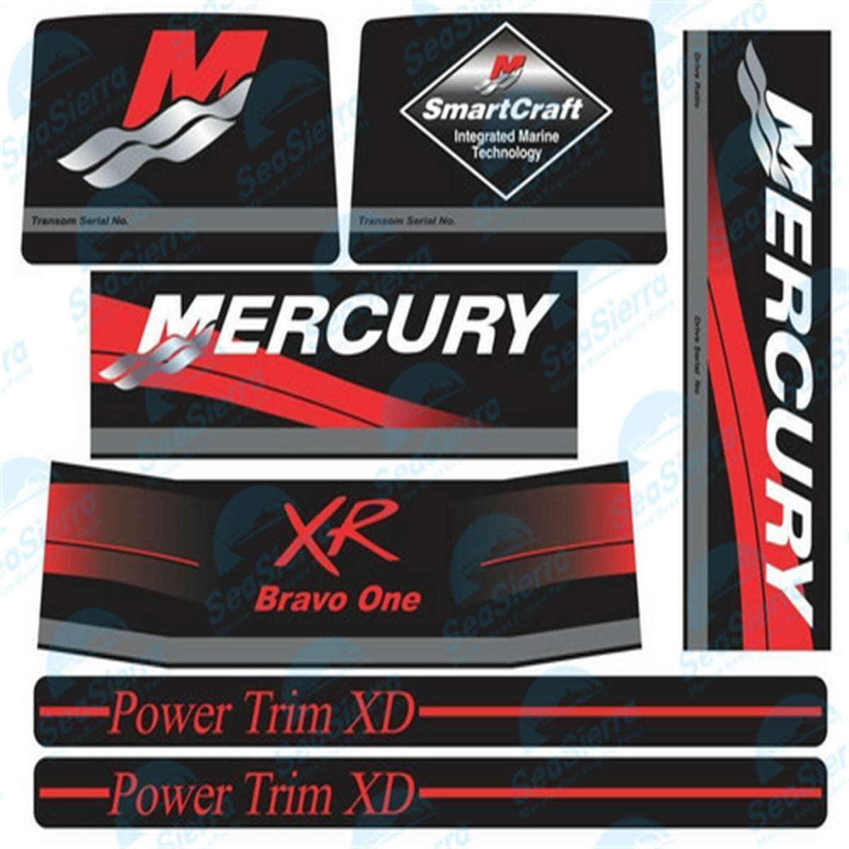 Red Rams Sticker Set – Fits Mercruiser Bravo One (Replaces 37-15167A90)