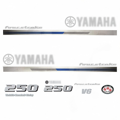 Yamaha 250hp 4-Stroke Outboard Engine Reproduction Decals Sticker Set Marine Yamaha 250hp 4-Stroke Outboard Engine Reproduction Decals Sticker Set Marine