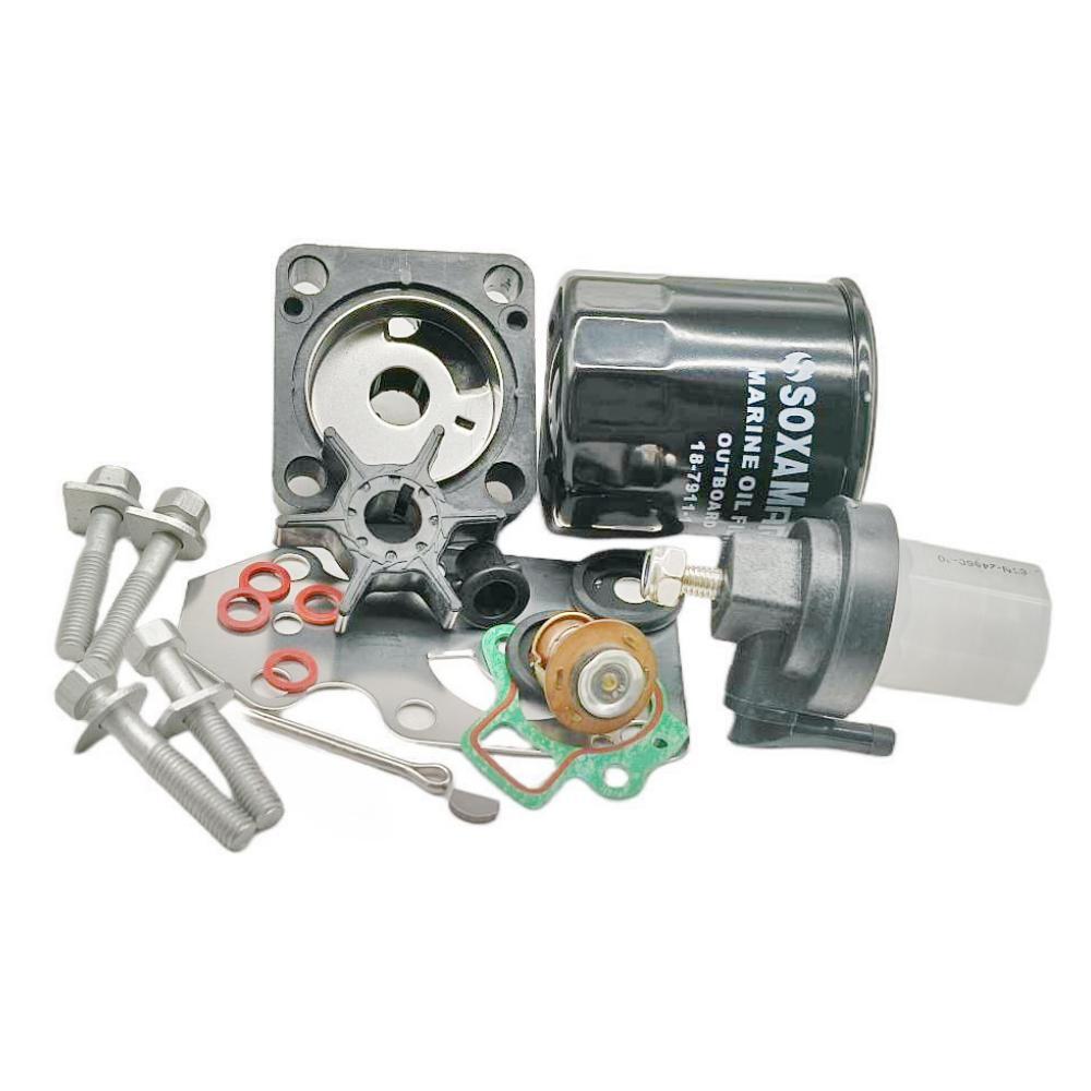 Water Pump Impeller Kit for Yamaha 9.9/15 HP (96-00), 9.9/15 HP (04+), F9.9 HP (05), T9.9 HP (05+), F15 HP (98-05) 63V-W0078-01 JLM Marine