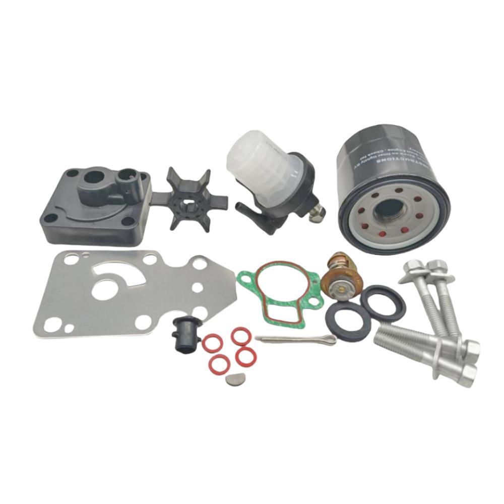 Water Pump Impeller Kit for Yamaha 9.9/15 HP (96-00), 9.9/15 HP (04+), F9.9 HP (05), T9.9 HP (05+), F15 HP (98-05) 63V-W0078-01 JLM Marine