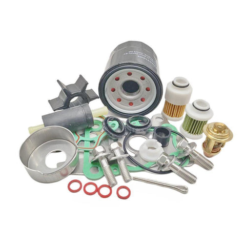 Water Pump Impeller Kit for Yamaha 40 / 50 HP 2-Stroke (1994-05), F40 / F50 / F60 4-Stroke (1996+) 63D-W0078-01 JLM Marine
