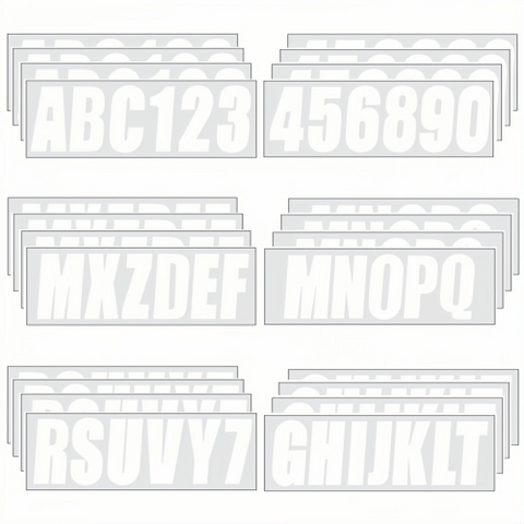 Boat Registration Number & Letter Stickers – Fits All Boats & Watercraft (3-inch USCG Compliant)
