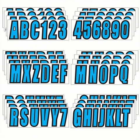 3" Boat Registration Numbers and Letters Sticker – Fits All Boats & Personal Watercraft