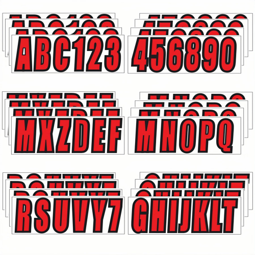 Boat Registration Number Decals – Fits All Watercraft & Jet Skis (Meets USCG Requirements)