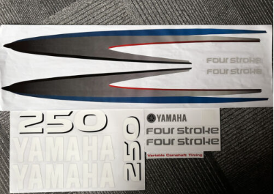 Yamaha 250 HP Outboards Motor Top Cowl Cove Decal Sticker Kit - JLM Marine