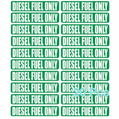 Diesel Fuel Only Stickers – Pack of 20 Weatherproof Labels