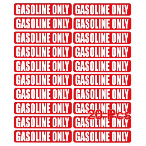 Mixed Fuel Only Stickers – Weatherproof Decals for Fuel Tanks (20 Pcs, Red & Yellow)