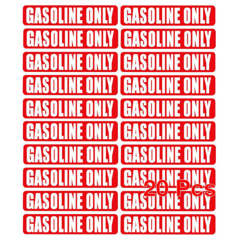 Mixed Fuel Only Stickers – Weatherproof Decals for Fuel Tanks (20 Pcs, Red & Yellow)