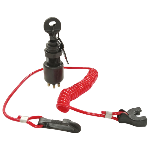 Ignition Switch & Key Assembly with Safety Lanyard – Fits OMC Johnson Evinrude 40-200HP Outboard Motors