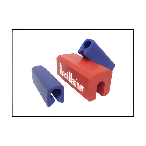 Single Ram Transom Saver Kit – Red Rectangular Body + 2 Blue Trailering Motor Locks – Fits Yamaha/Mercury/Honda/Suzuki
