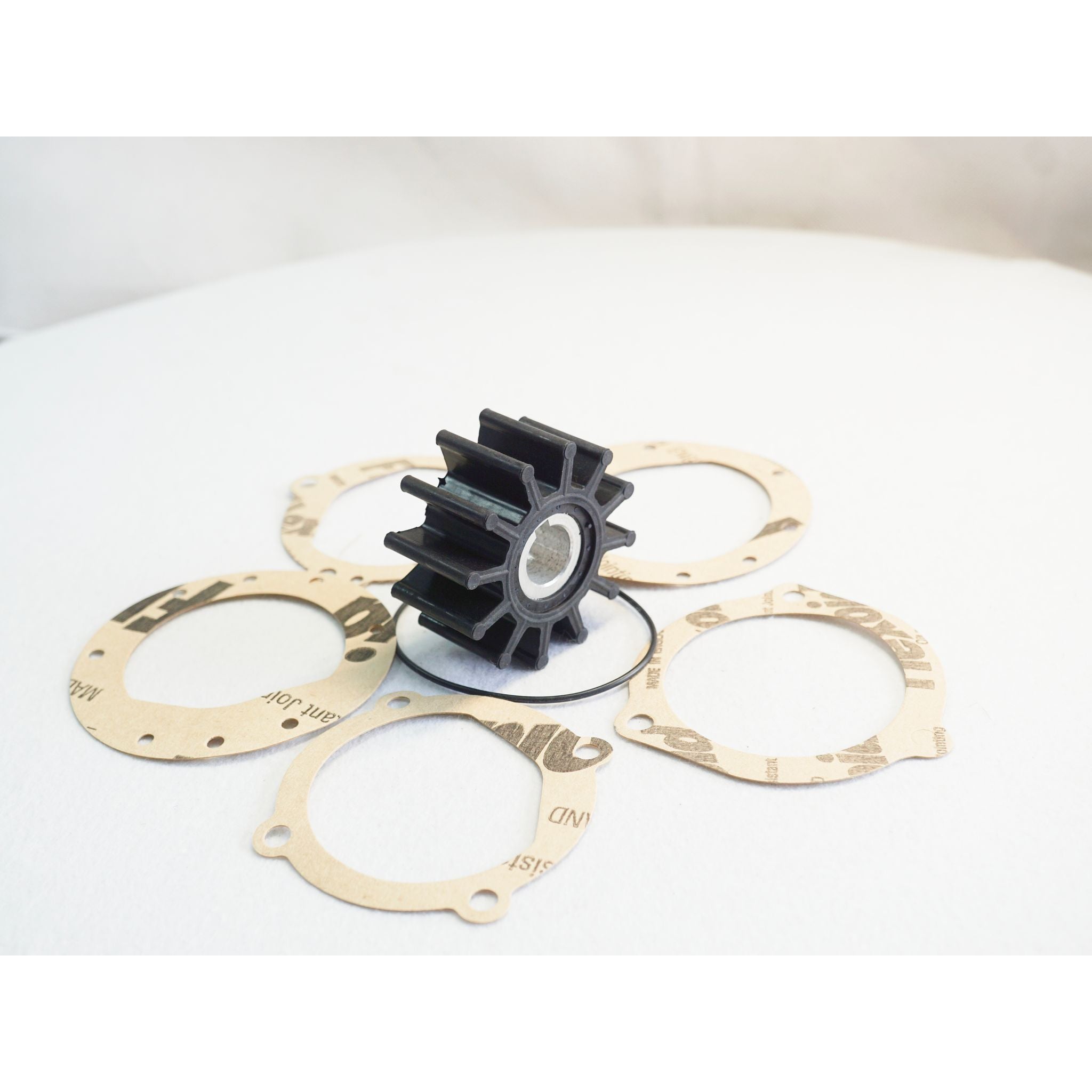 Flexible Rubber Water Pump Impeller 18838-0001 – 12 Blade Neoprene 62.5 mm Key Drive – Fits Johnson 09-701B-1
