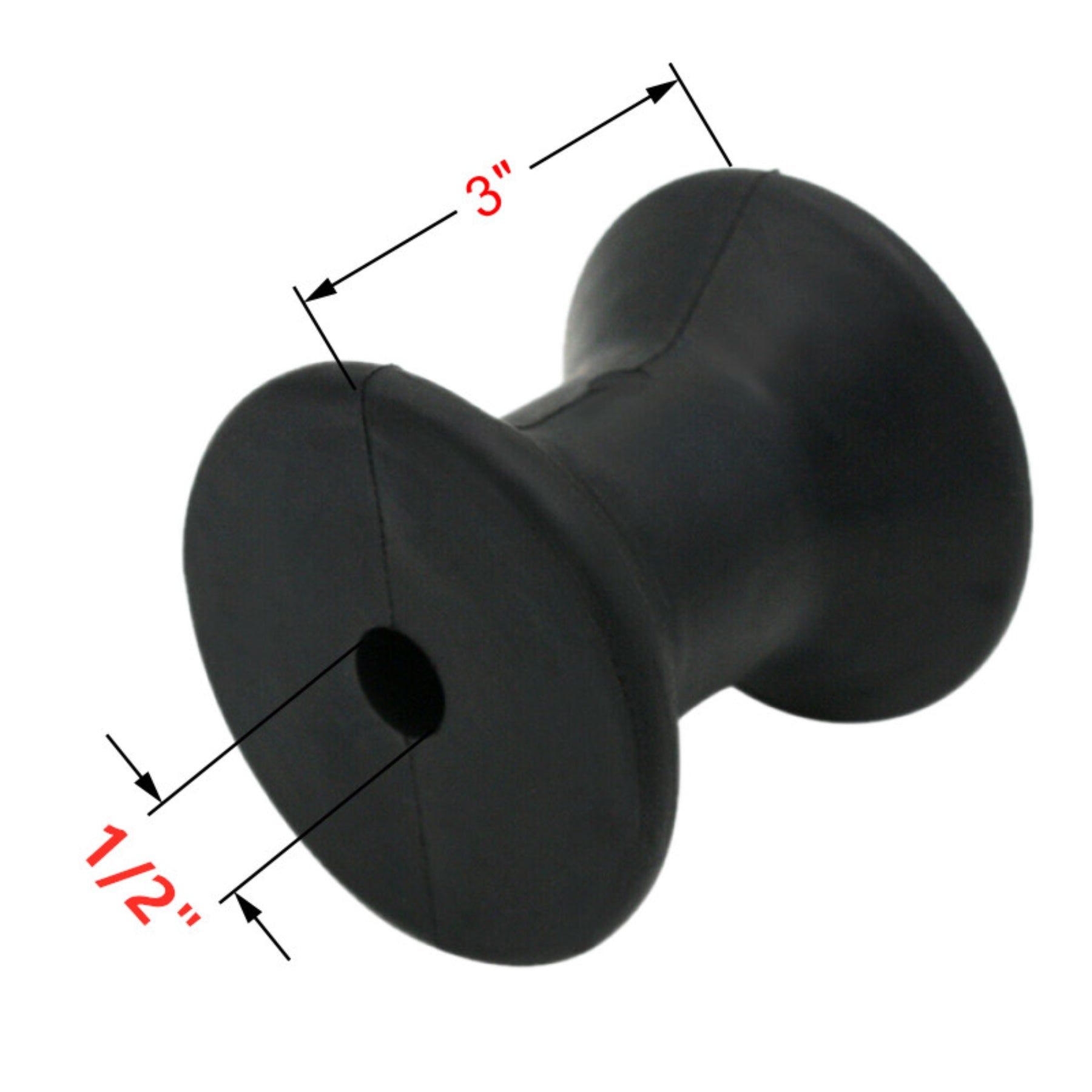 3 inches Boat Trailer Bow Stop Roller by 1/2 inches Shaft