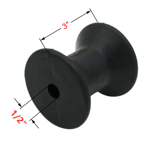 3" Boat Trailer Bow Stop Roller by 1/2" Shaft