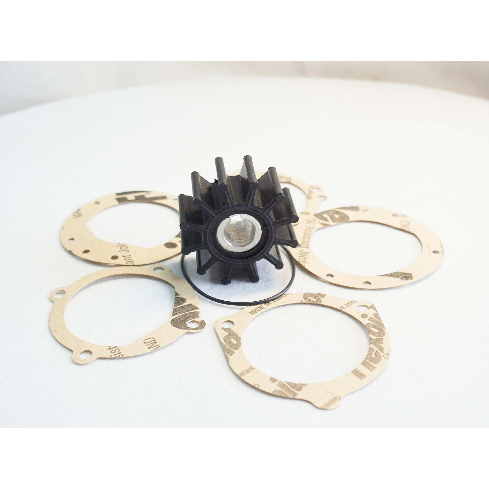 Flexible Rubber Water Pump Impeller 18838-0001 – 12 Blade Neoprene 62.5 mm Key Drive – Fits Johnson 09-701B-1