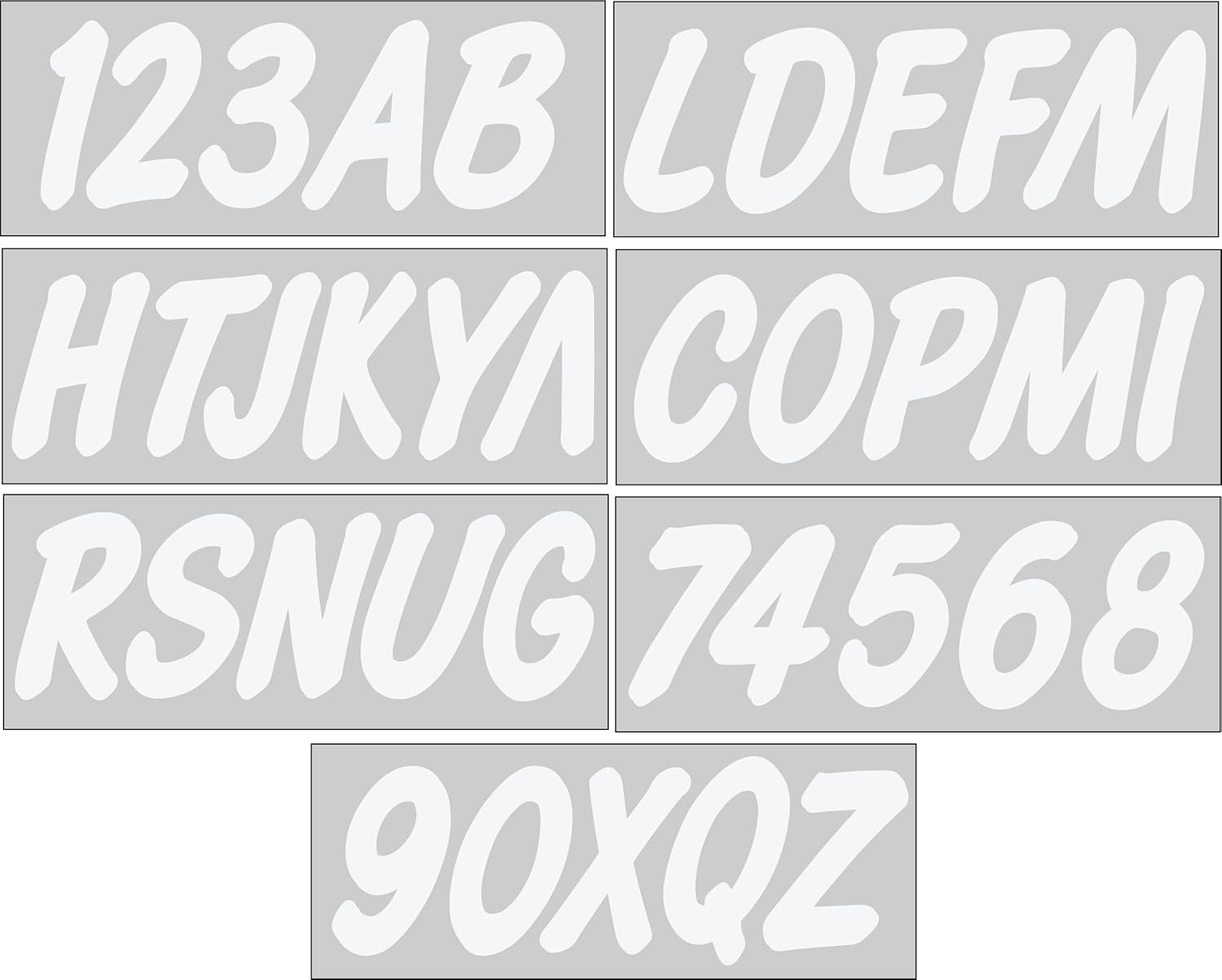 3" Boat & PWC Registration Decals Numbers Letters Stickers for Boats, fishing boats, sailboats, speedboats, Jet Skis, Sea-Doos - JLM Marine - JLM MARINE