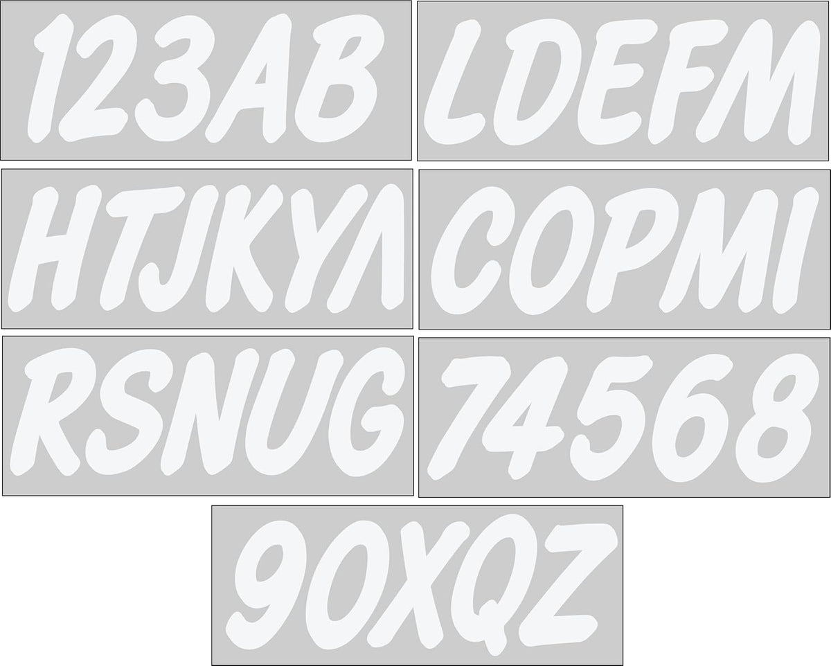 3" Boat & PWC Registration Decals Numbers Letters Stickers for Boats, fishing boats, sailboats, speedboats, Jet Skis, Sea-Doos - JLM Marine - JLM MARINE
