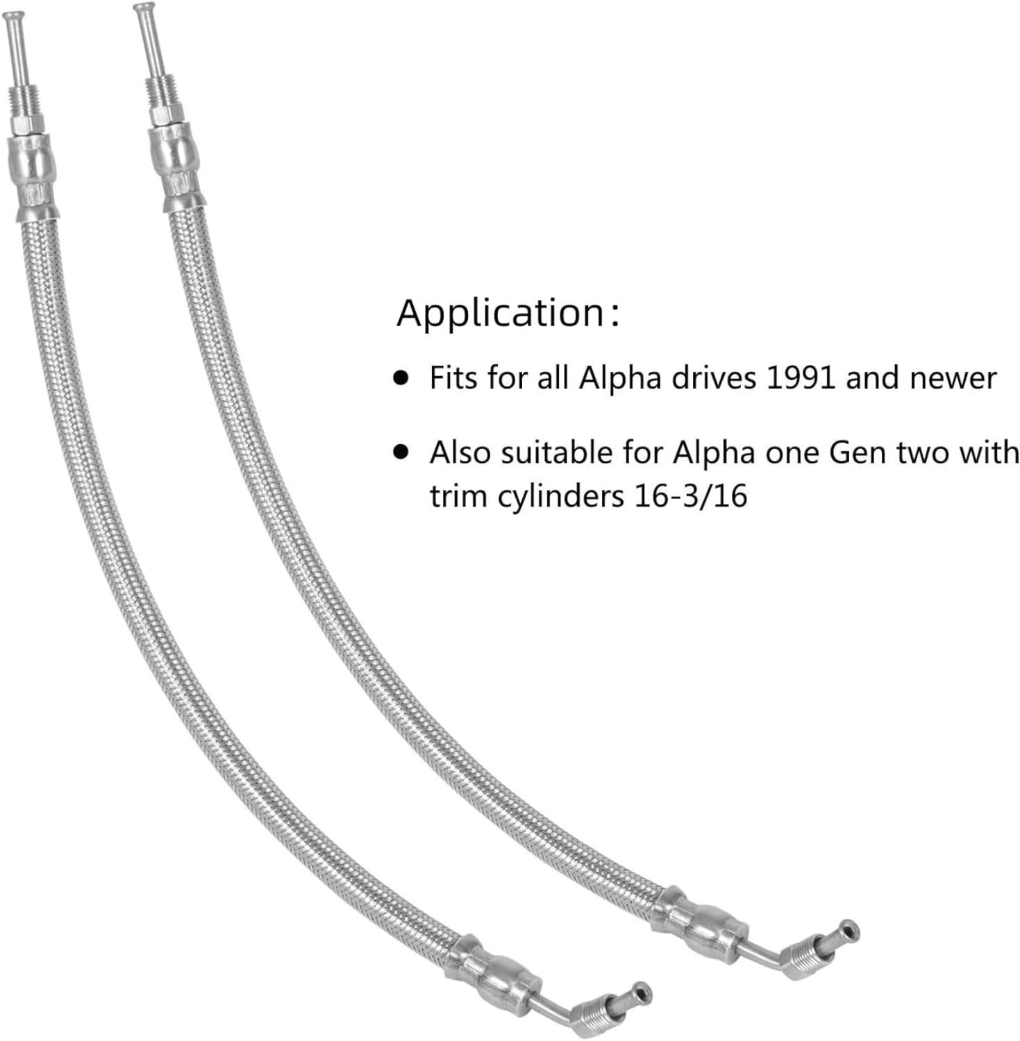 Power Trim Tilt Hydraulic Ram Cylinder Hose Kit – Fits MerCruiser Alpha One Gen 2 & Bravo 1/2/3 (Replaces 32 - 864959, 32 - 864960, 32 - 99904Q2) - JLM Marine Boat Parts Limited
