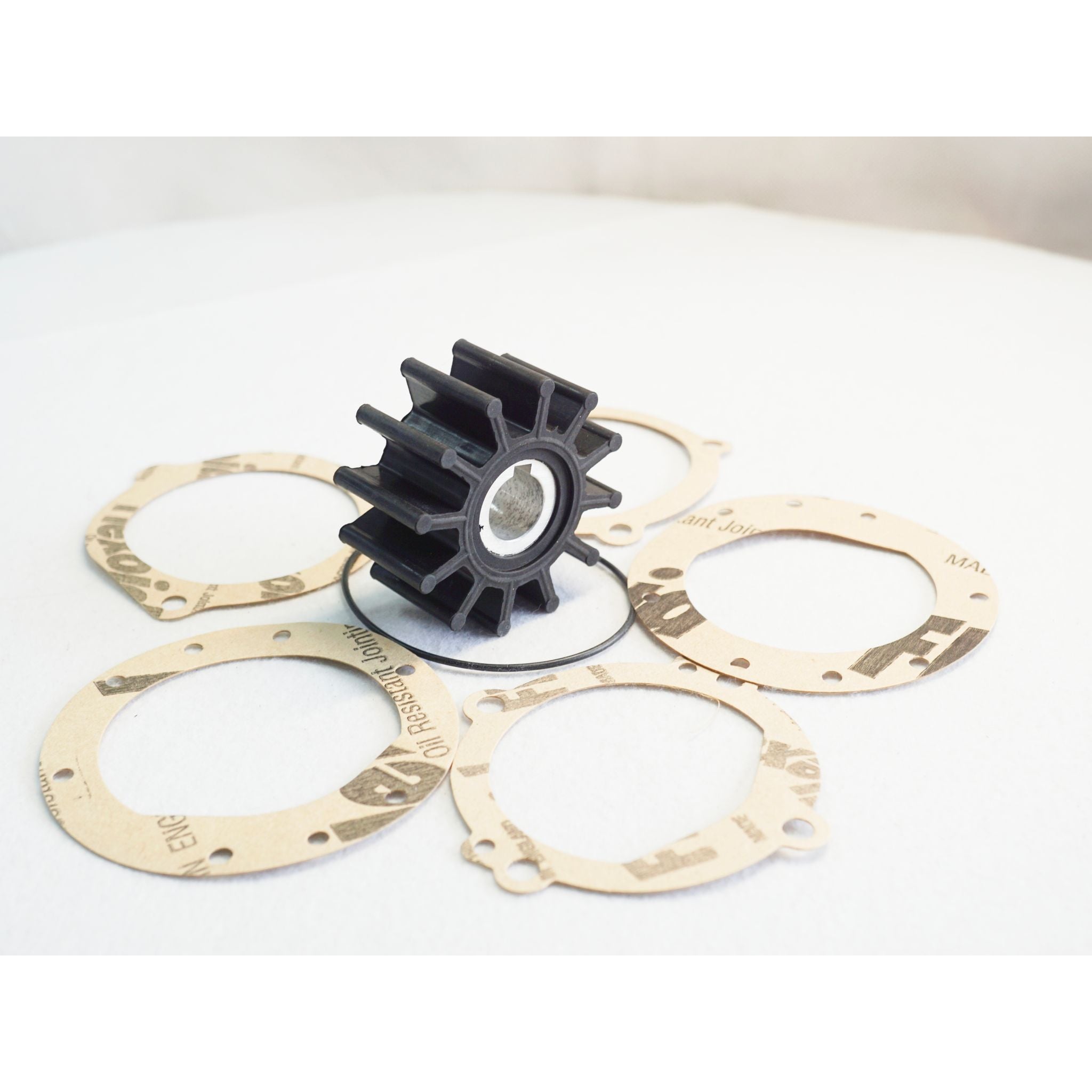 Flexible Rubber Water Pump Impeller 18838-0001 – 12 Blade Neoprene 62.5 mm Key Drive – Fits Johnson 09-701B-1