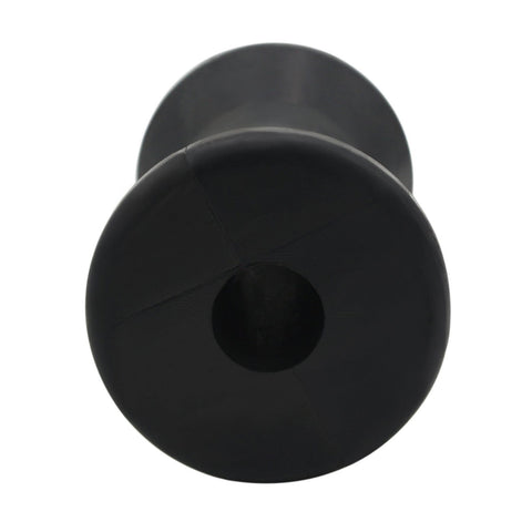 JLM Marine 4-boat-trailer-spool-roller by 1 2 shaft photo black rubber tapered cylindrical stopper with top and bottom indentations and center hole
