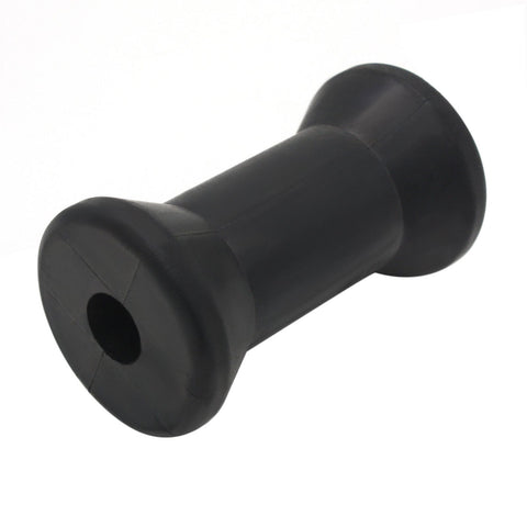 photo: jlm marine 4-bolt trailer spool roller black 3.5 inch diameter with center hole smooth cylindrical shape