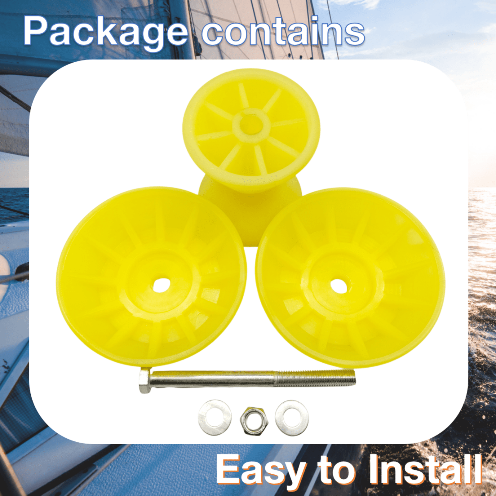 Boat Trailer Bow Roller (Blue Polyurethane) – Fits Most Boat Trailers - JLM Marine Boat Parts Limited