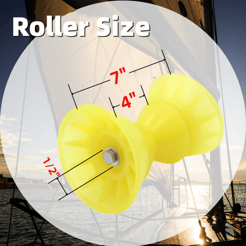 Boat Trailer Bow Roller (Blue Polyurethane) – Fits Most Boat Trailers - JLM Marine Boat Parts Limited