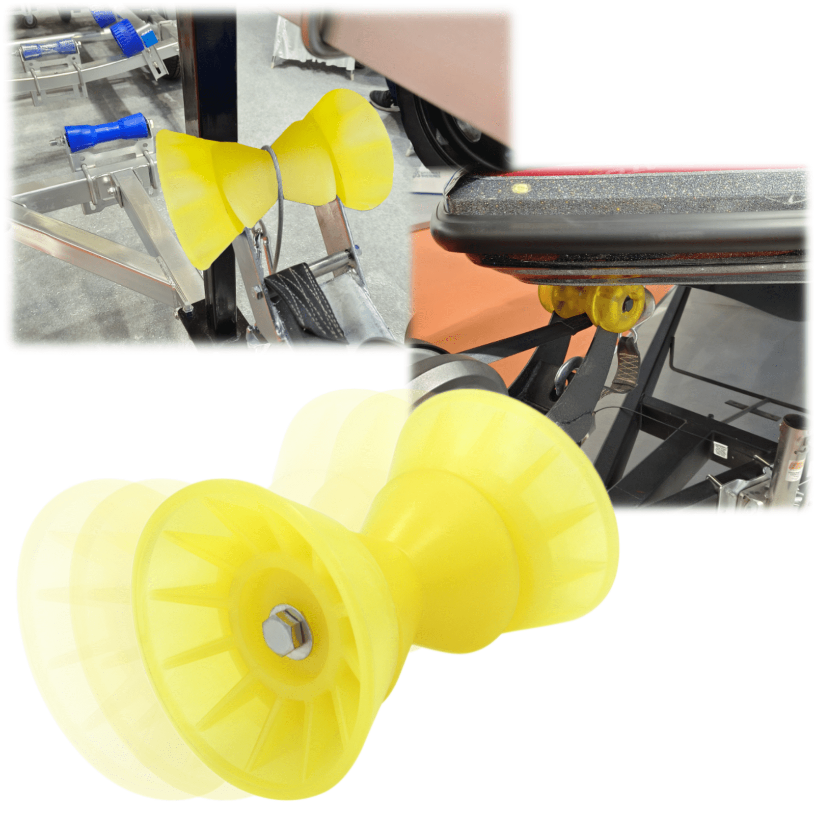 Boat Trailer Bow Roller (Blue Polyurethane) – Fits Most Boat Trailers - JLM Marine Boat Parts Limited