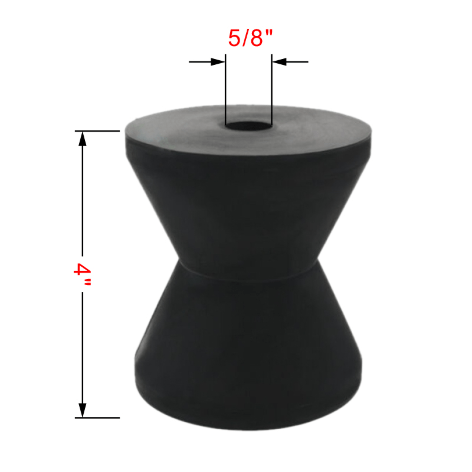 4" Amber PVC Bow Roller with 1/2" Shaft – Fits Boat Trailers (Replaces 86287) - JLM Marine Boat Parts Limited