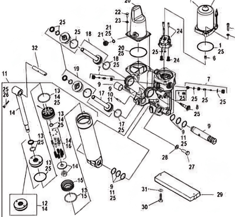 878408A1 Power Trim & Tilt O-Ring Repair Kit for Mercury V6 135-300HP | JLM Marine