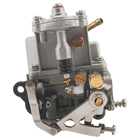 jlm marine carburetor 3dp031000 for tohatsu nissan 9.8hp with red cap brass idle screw linkage and hexagonal bolt