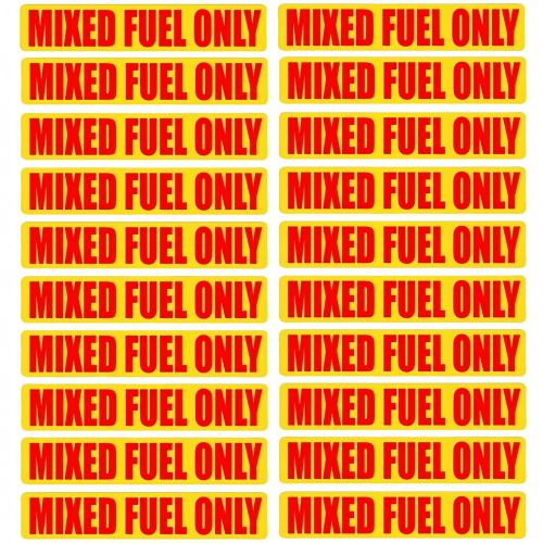 Mixed Fuel Only Stickers – Fits Outdoor Power Equipment & Small Engines (Replaces UanofCn 929MF)