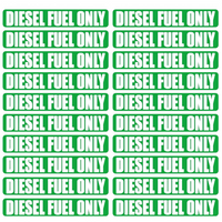 Diesel Fuel Only Stickers – Fits Marine Vessels and Equipment (Weatherproof Vinyl)