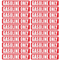 Gasoline Only Stickers – Fuel Identification Labels for Tanks, Cans, and Equipment (20-Pack)