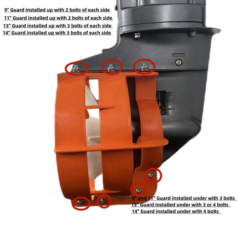 9 inches Propeller Safety Guard for 9.9-20 HP Outboard Motor - JLM MARINE