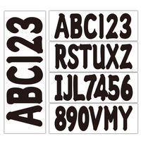 3" Alpha-Numeric Registration Stickers - Fits Boats & PWC (4 Sets, Black)